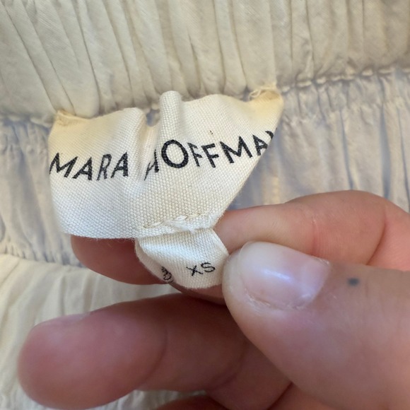 Mara Hoffman White Textured Cotton Tiered Maxi Skirt XS Boho Chic Ruffle - Picture 5 of 7